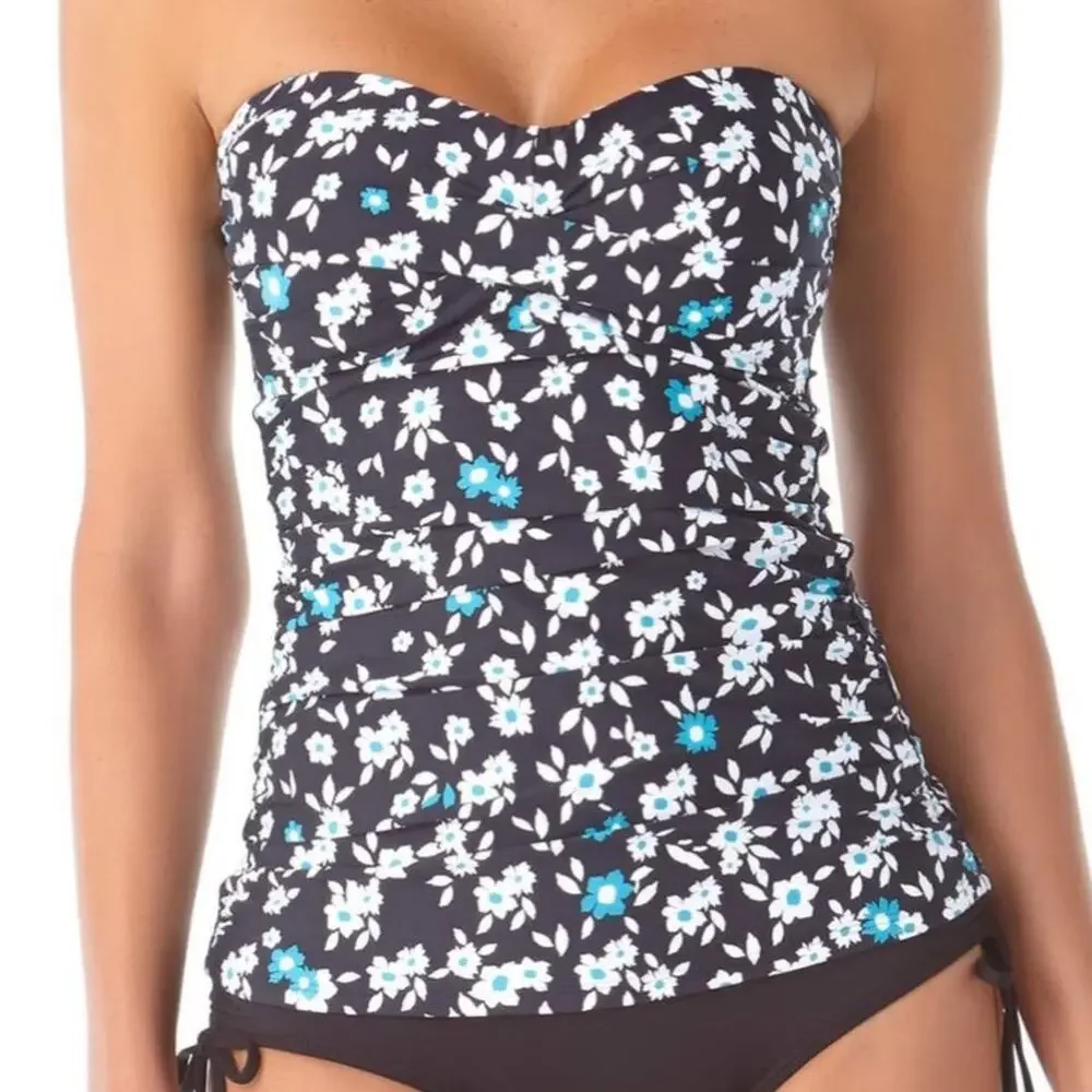 Anne Cole Twist Front Bandeau Tankini Swim Top